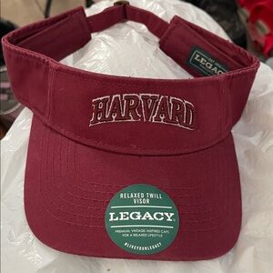 Harvard Embroidered Visor Golf Tennis Legacy Twill New With Tags